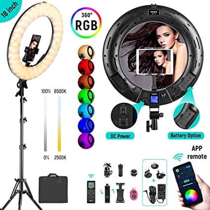 Viltrox WE-10 Dimmable 18'' RGB LED Ring Light