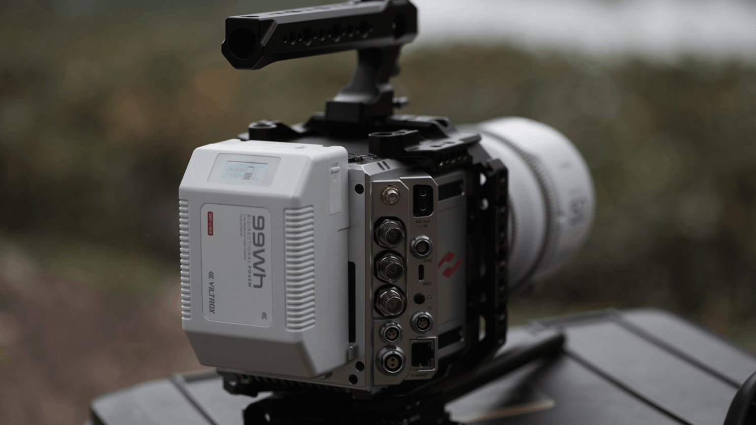 Camera with Viltrox battery