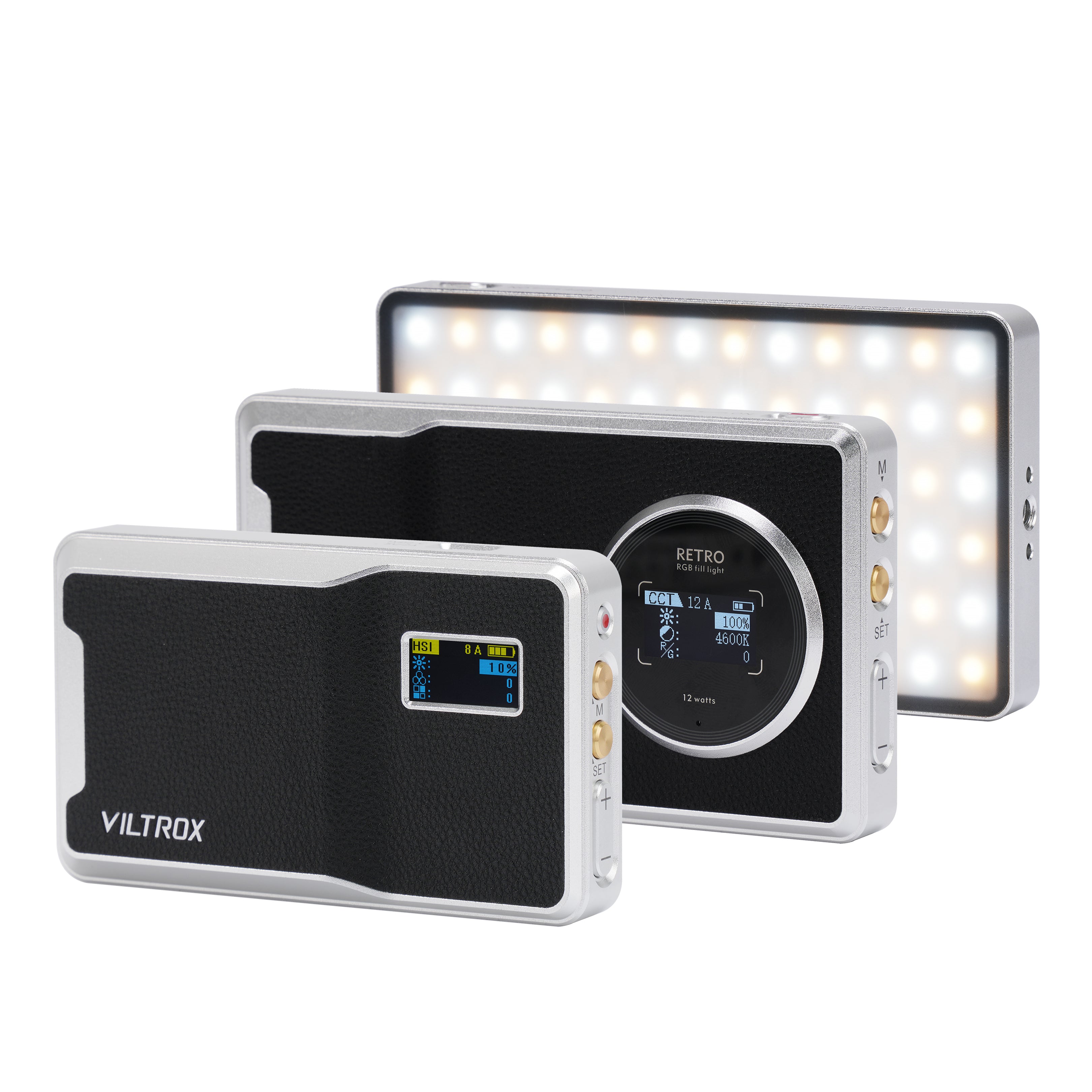 Viltrox Retro 08X Retro 12X 2500K~8500K Portable RGB LED Light WIth 26 Lighting Effects Mobile APP Control