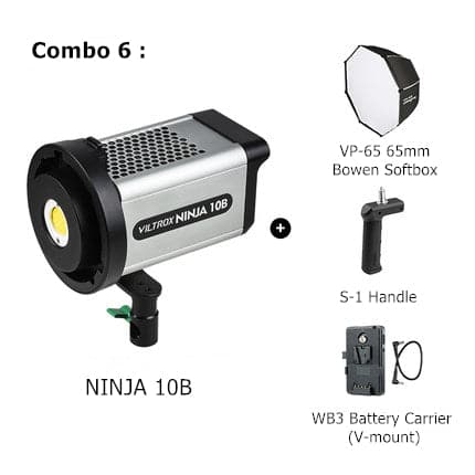 VILTROX NINJA 10/10B 120W 2800K~6800K Handheld COB LED Light with 10 Lighting effects APP Control