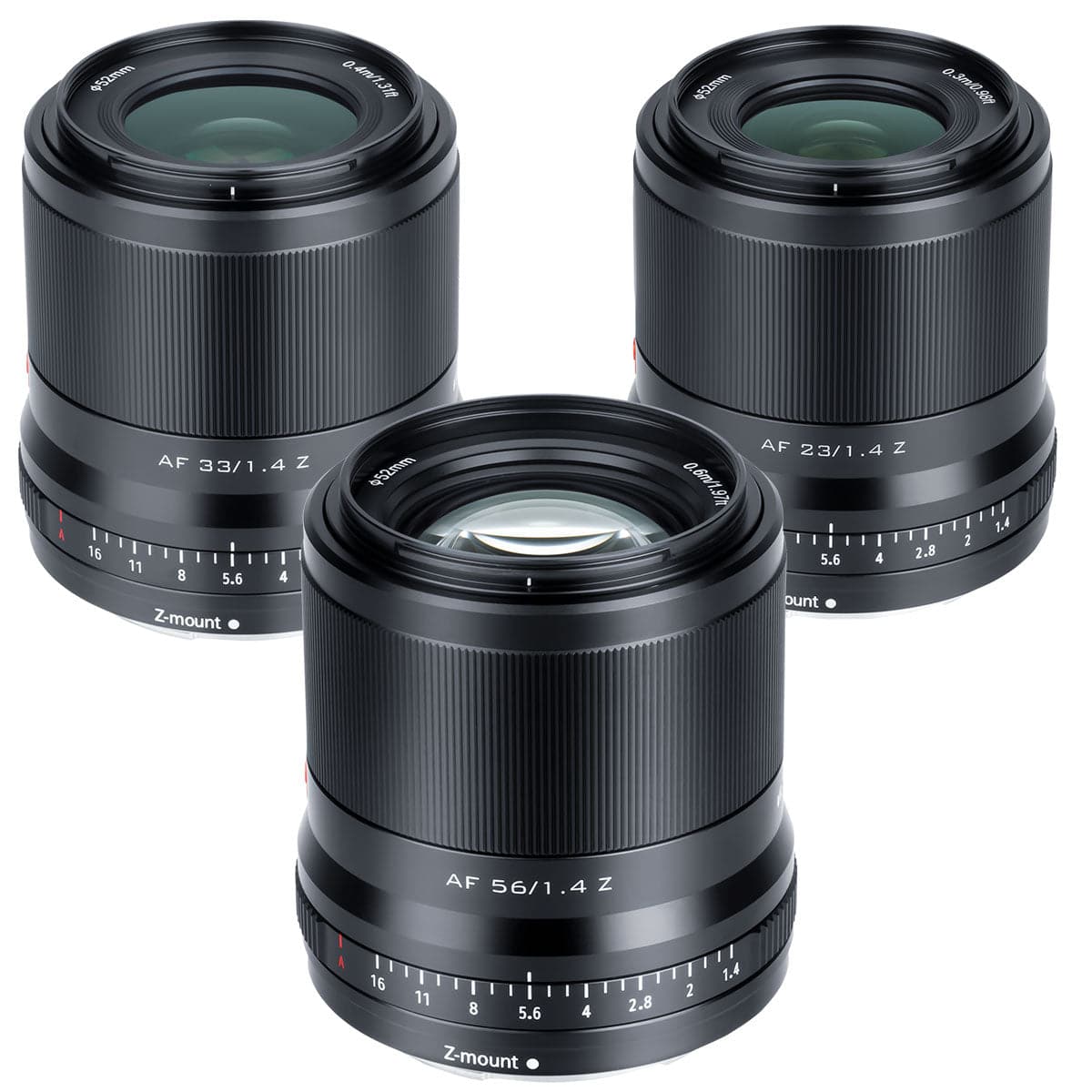 Viltrox Mirrorless Z-mount  23mm/33mm/56mm F1.4 Auto Focus APS-C Prime Lens  for the Nikon Zfc Model