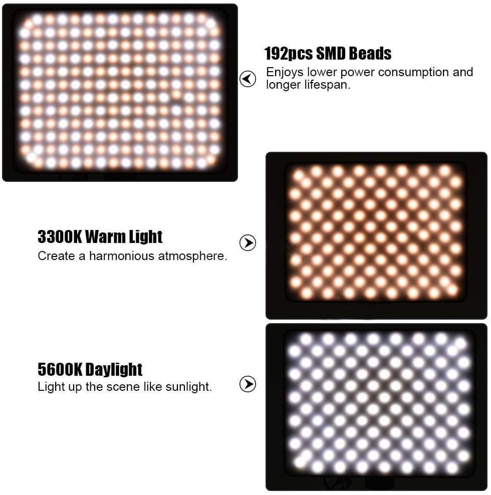 VILTROX VL-200T Video LED Light Bi-Color 3300K-5600K 30W Dimmable LED Video Light Panel
