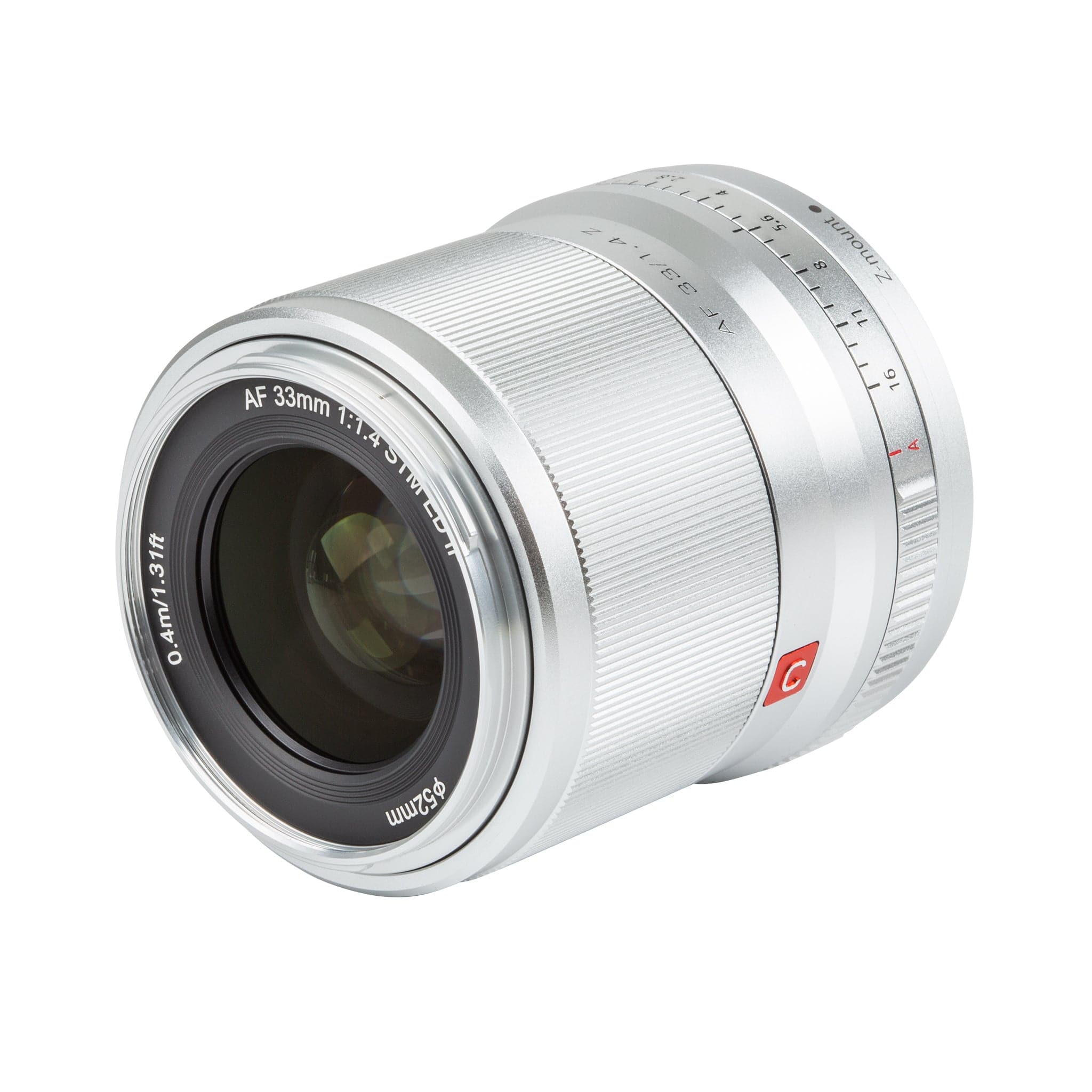 Viltrox Mirrorless Z-mount Silver Version 23mm/33mm/56mm F1.4 Auto Focus APS-C Prime Lens with STM Motor Support Eye-AF Suitable for the Nikon Zfc Model