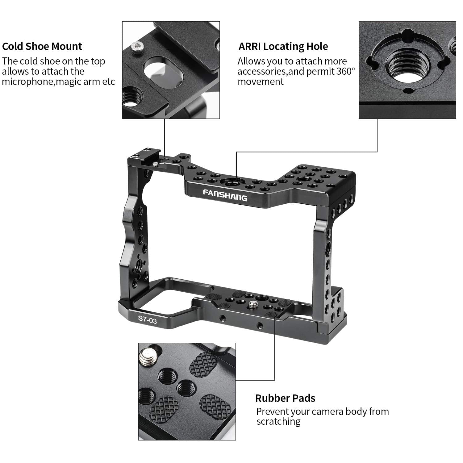 Viltrox FANSHANG Camera Cage Video Filmaking Rig Stabilizer for Sony